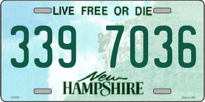 NH license plate 3397036