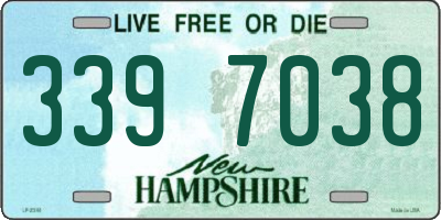 NH license plate 3397038