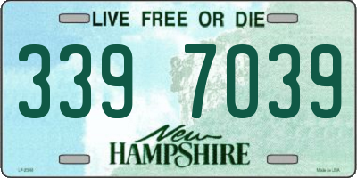 NH license plate 3397039