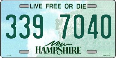 NH license plate 3397040