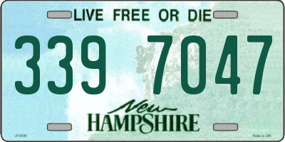 NH license plate 3397047