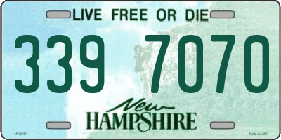 NH license plate 3397070