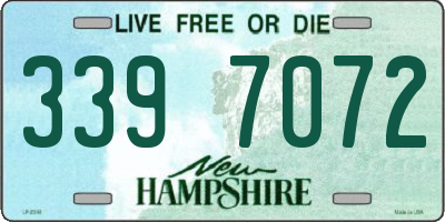 NH license plate 3397072