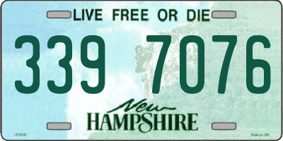 NH license plate 3397076