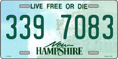 NH license plate 3397083