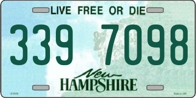 NH license plate 3397098