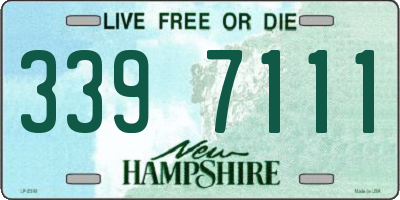 NH license plate 3397111