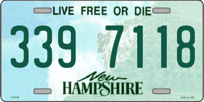 NH license plate 3397118