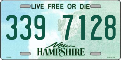 NH license plate 3397128