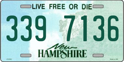 NH license plate 3397136