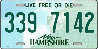 NH license plate 3397142