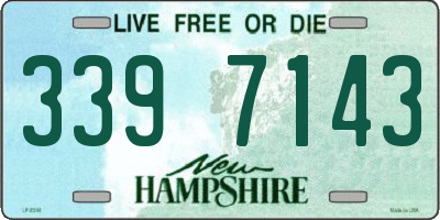 NH license plate 3397143