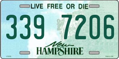 NH license plate 3397206