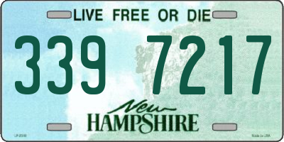 NH license plate 3397217