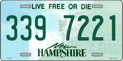 NH license plate 3397221