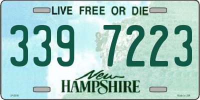 NH license plate 3397223