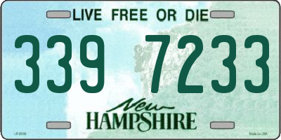 NH license plate 3397233