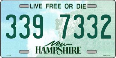 NH license plate 3397332