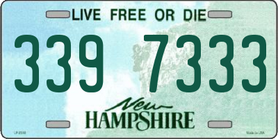 NH license plate 3397333
