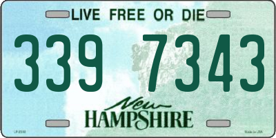 NH license plate 3397343