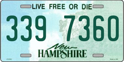 NH license plate 3397360