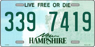 NH license plate 3397419