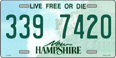 NH license plate 3397420
