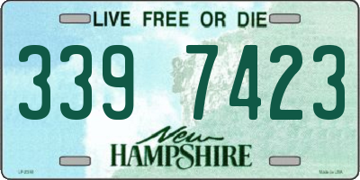 NH license plate 3397423