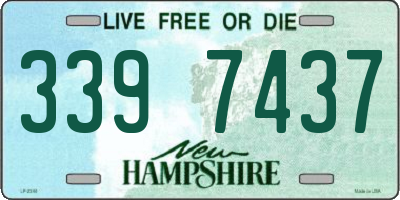 NH license plate 3397437