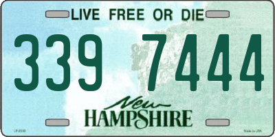 NH license plate 3397444