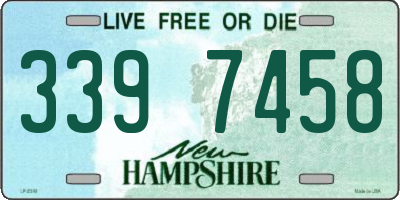 NH license plate 3397458