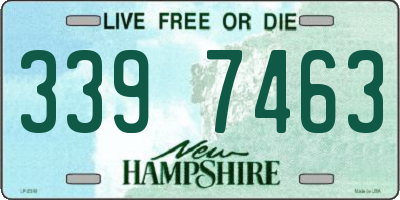 NH license plate 3397463