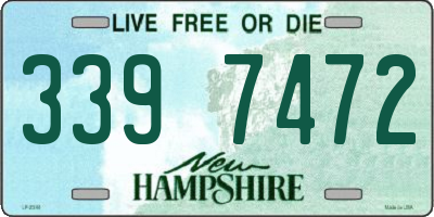 NH license plate 3397472