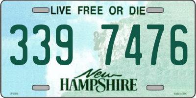 NH license plate 3397476
