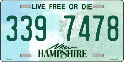 NH license plate 3397478