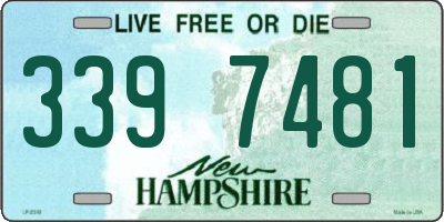 NH license plate 3397481
