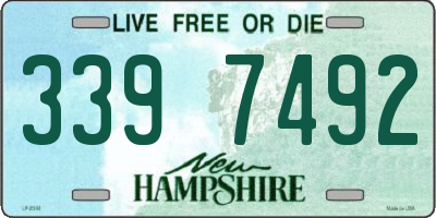 NH license plate 3397492