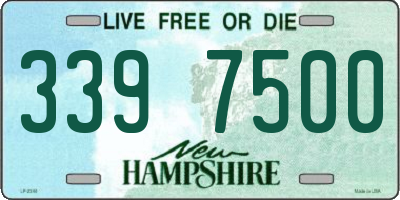 NH license plate 3397500