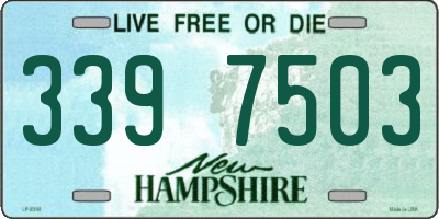 NH license plate 3397503