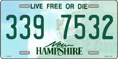 NH license plate 3397532