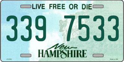 NH license plate 3397533
