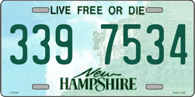 NH license plate 3397534