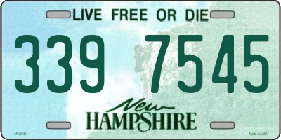 NH license plate 3397545