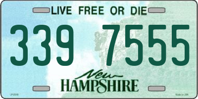 NH license plate 3397555