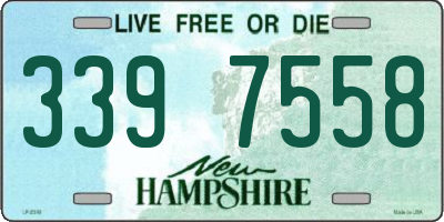 NH license plate 3397558