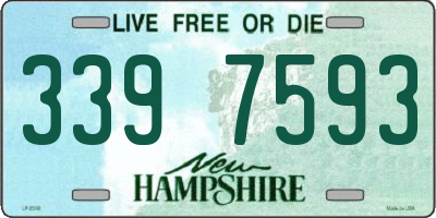 NH license plate 3397593