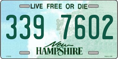 NH license plate 3397602