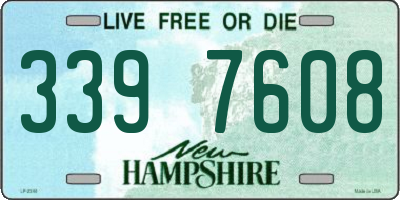 NH license plate 3397608