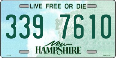 NH license plate 3397610