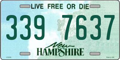 NH license plate 3397637